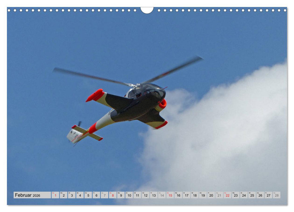 Semiscale-Modellhubschrauber (CALVENDO Wandkalender 2026)