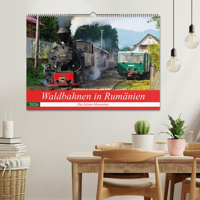 Waldbahnen in Rumänien - Die letzten Mocanitas (CALVENDO Wandkalender 2026)