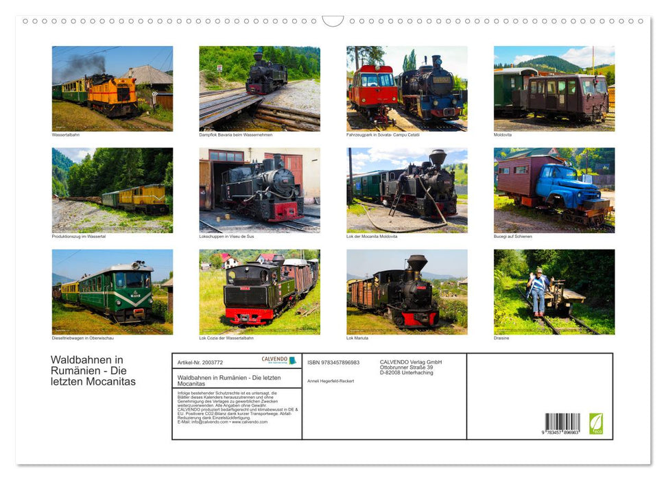 Waldbahnen in Rumänien - Die letzten Mocanitas (CALVENDO Wandkalender 2026)