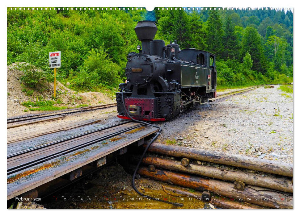 Waldbahnen in Rumänien - Die letzten Mocanitas (CALVENDO Wandkalender 2026)