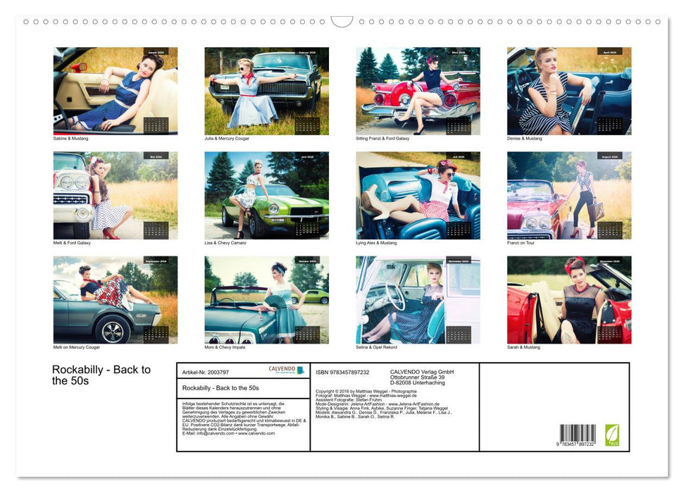 Rockabilly - Back to the 50s (CALVENDO Wandkalender 2026)