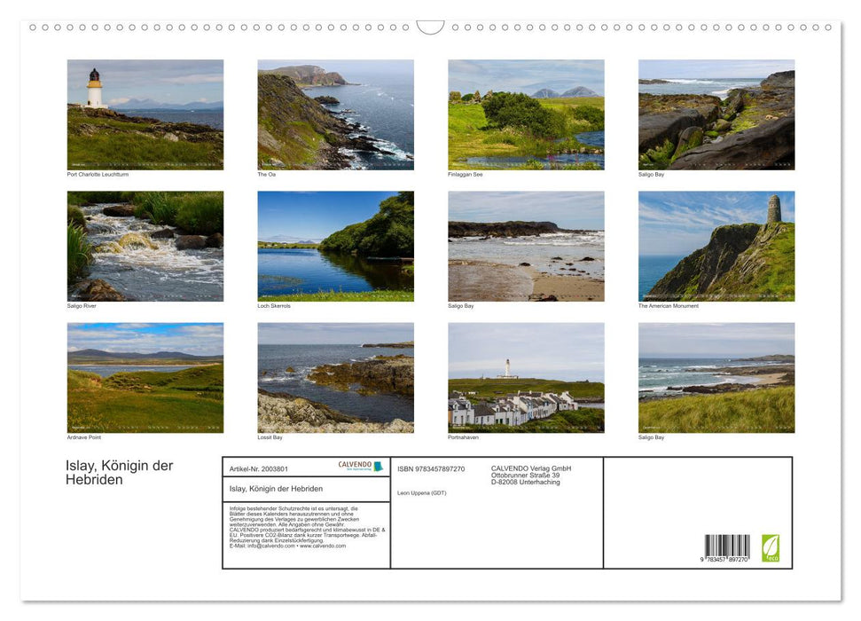 Islay, Königin der Hebriden (CALVENDO Wandkalender 2026)