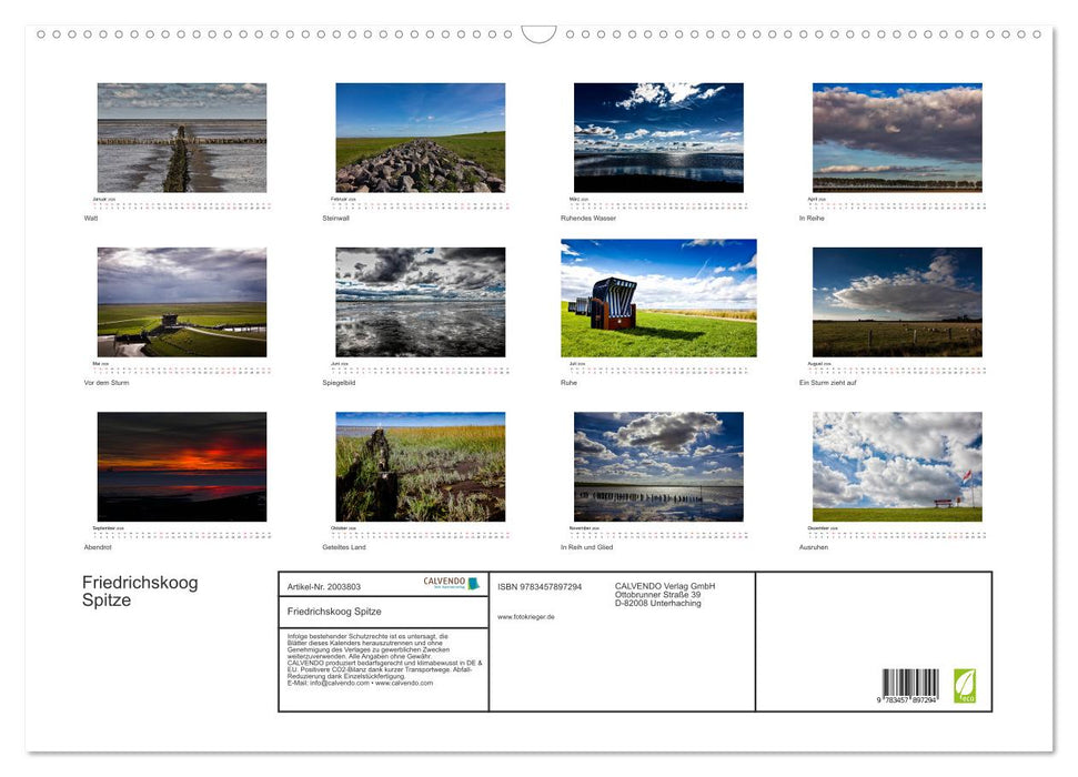 Friedrichskoog Spitze (CALVENDO Wandkalender 2026)