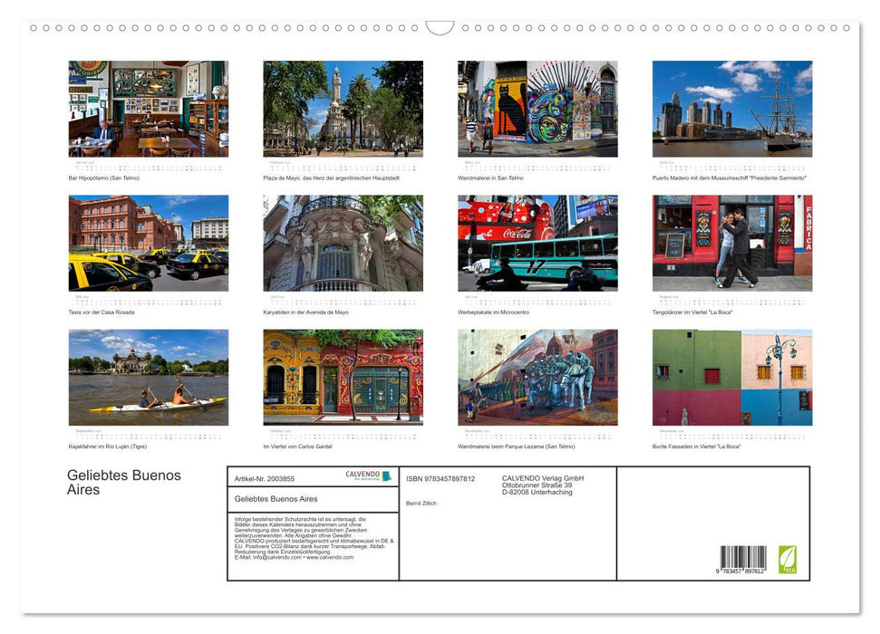 Geliebtes Buenos Aires (CALVENDO Wandkalender 2026)