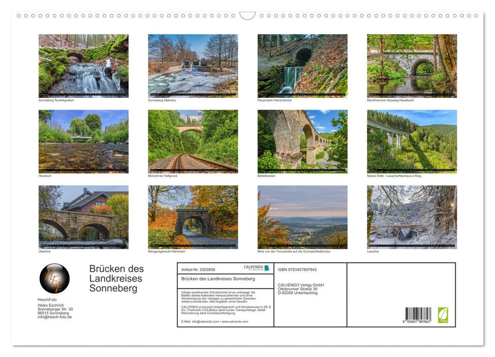 Brücken des Landkreises Sonneberg (CALVENDO Wandkalender 2026)