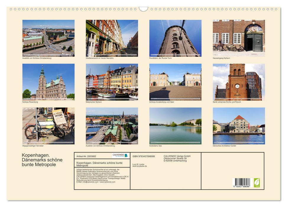Kopenhagen. Dänemarks schöne bunte Metropole (CALVENDO Wandkalender 2026)