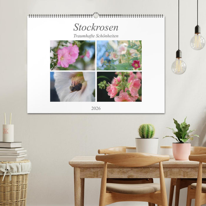 Stockrosen - Traumhafte Schönheiten (CALVENDO Wandkalender 2026)