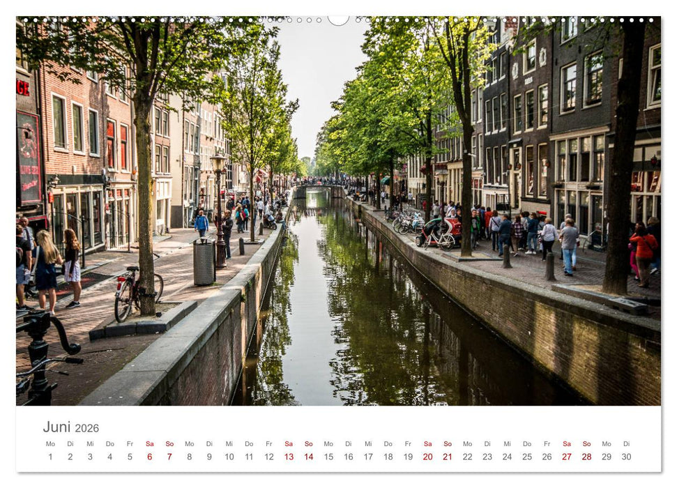 Amsterdam - Wasserstraßen und Grachten (CALVENDO Wandkalender 2026)