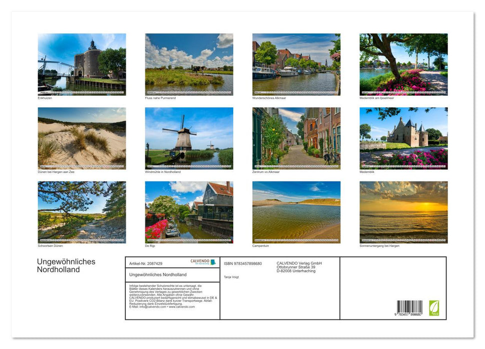 Ungewöhnliches Nordholland (CALVENDO Wandkalender 2026)