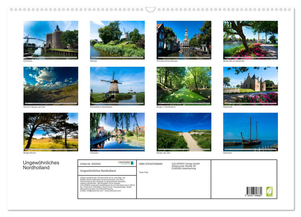 Ungewöhnliches Nordholland (CALVENDO Wandkalender 2026)