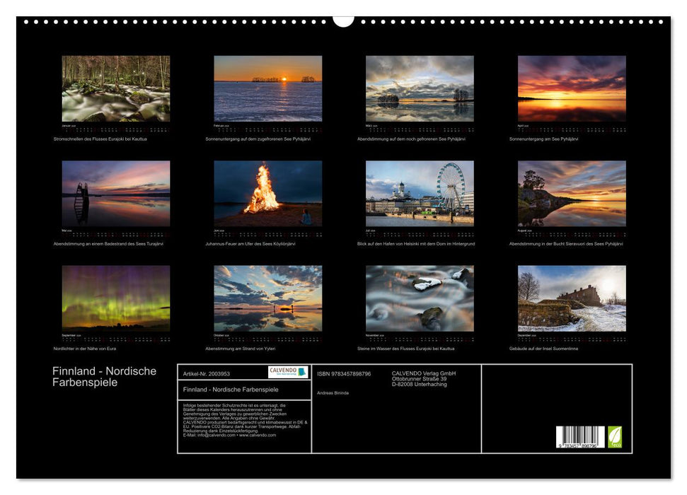 Finnland - Nordische Farbenspiele (CALVENDO Wandkalender 2026)