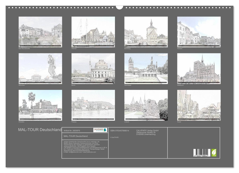 MAL-TOUR Deutschland (CALVENDO Wandkalender 2026)