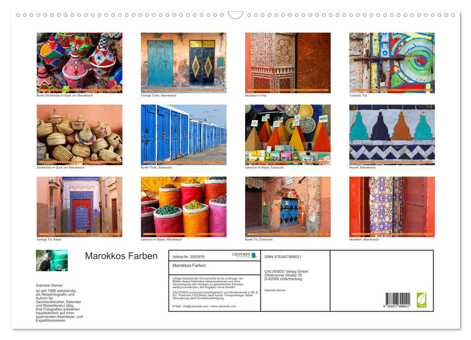 Marokkos Farben (CALVENDO Wandkalender 2026)
