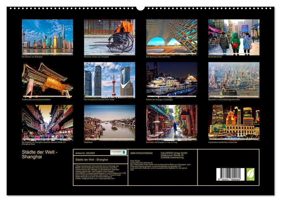 Städte der Welt - Shanghai (CALVENDO Premium Wandkalender 2026)