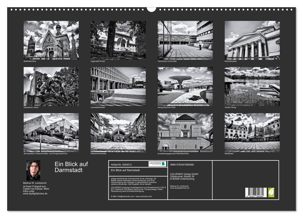 Ein Blick auf Darmstadt (CALVENDO Wandkalender 2026)