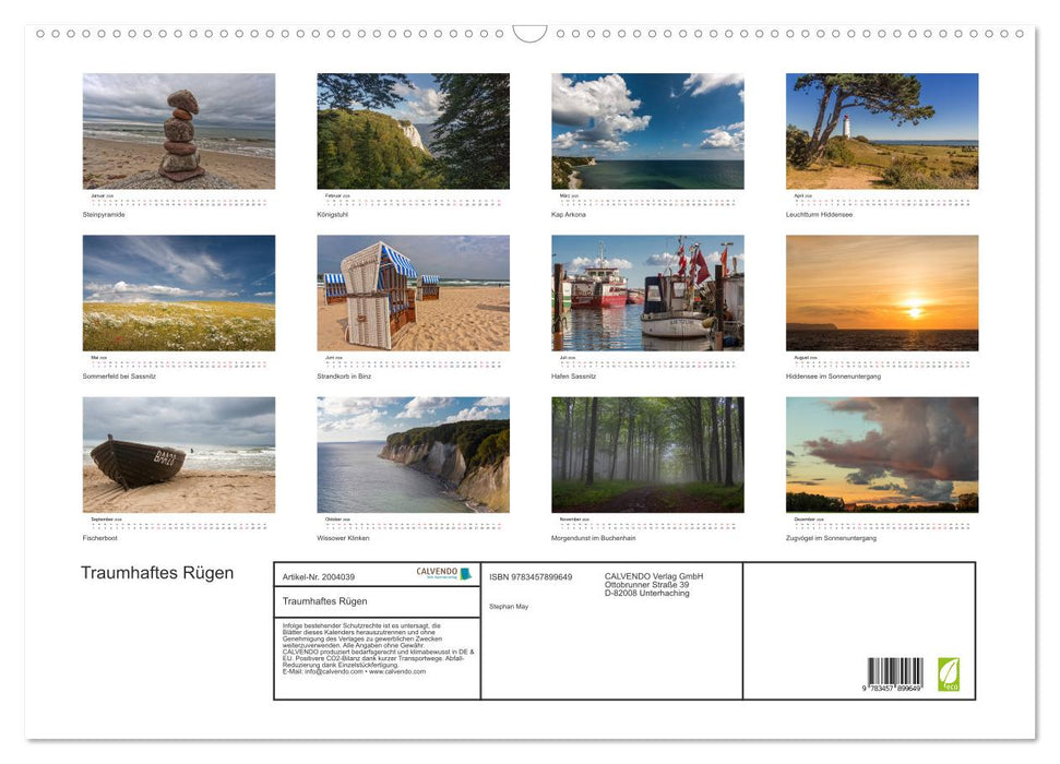 Traumhaftes Rügen (CALVENDO Wandkalender 2026)