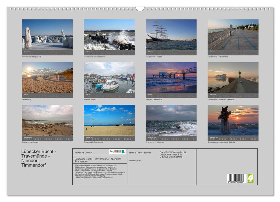 Lübecker Bucht - Travemünde - Niendorf - Timmendorf (CALVENDO Wandkalender 2026)