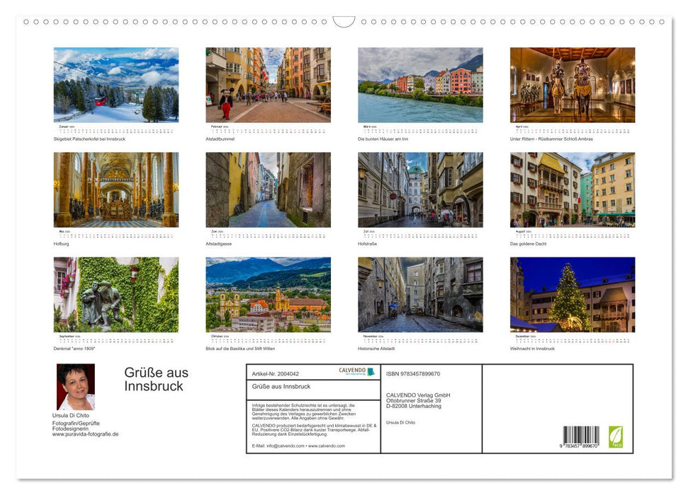 Grüße aus Innsbruck (CALVENDO Wandkalender 2026)