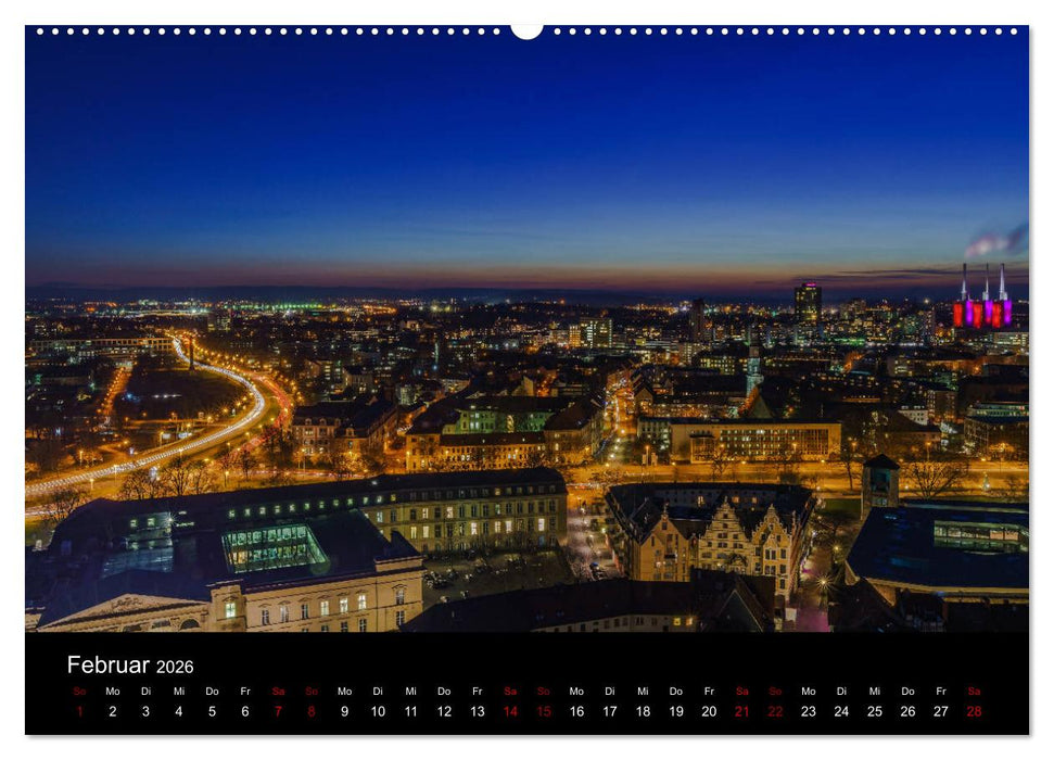 Hannover bei Nacht 2026 (CALVENDO Premium Wandkalender 2026)