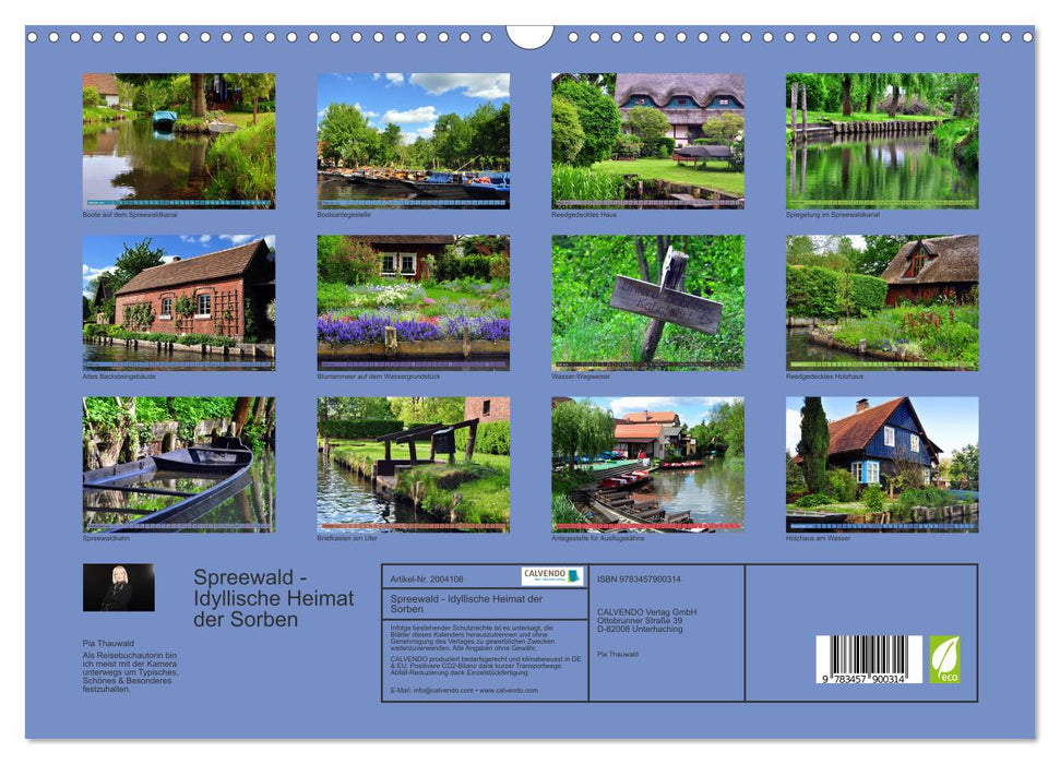 Spreewald - Idyllische Heimat der Sorben (CALVENDO Wandkalender 2026)