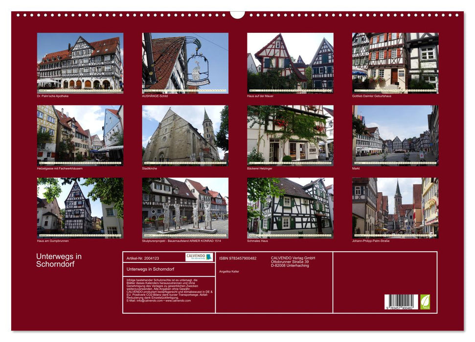 Unterwegs in Schorndorf (CALVENDO Wandkalender 2026)