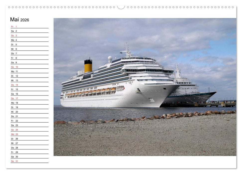 Giganten der Meere - Kreuzfahrtschiffe (CALVENDO Wandkalender 2026)