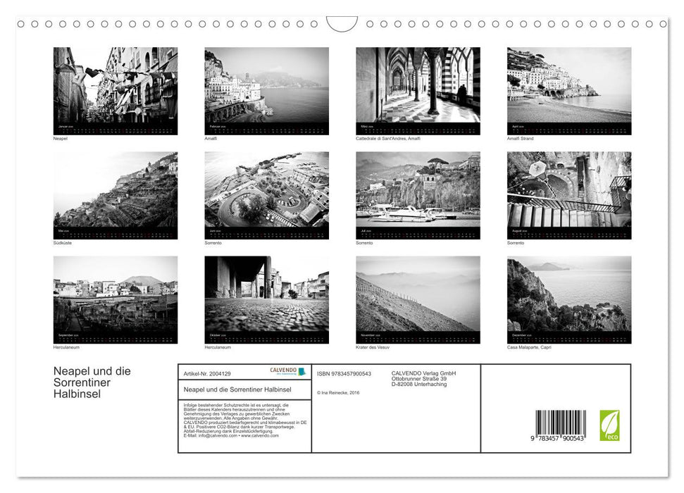 Neapel und die Sorrentiner Halbinsel (CALVENDO Wandkalender 2026)