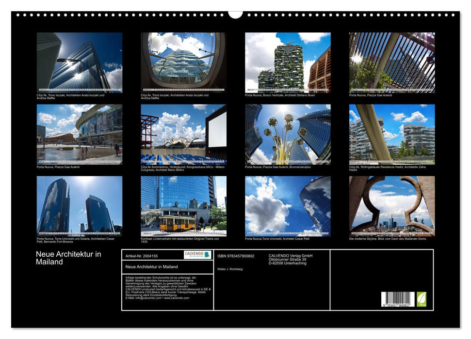 Neue Architektur in Mailand (CALVENDO Wandkalender 2026)