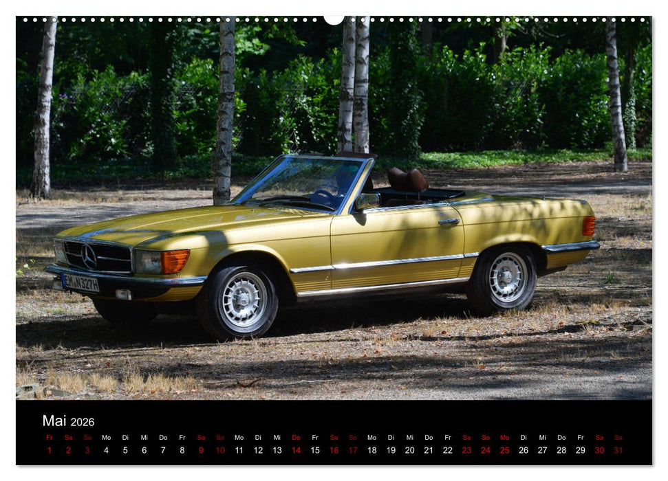 Mercedes SL W107 - zeitlose Eleganz (CALVENDO Wandkalender 2026)
