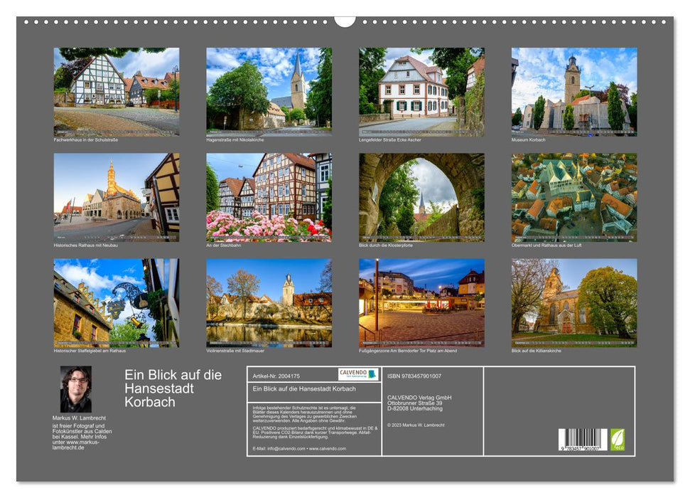 Ein Blick auf die Hansestadt Korbach (CALVENDO Wandkalender 2026)