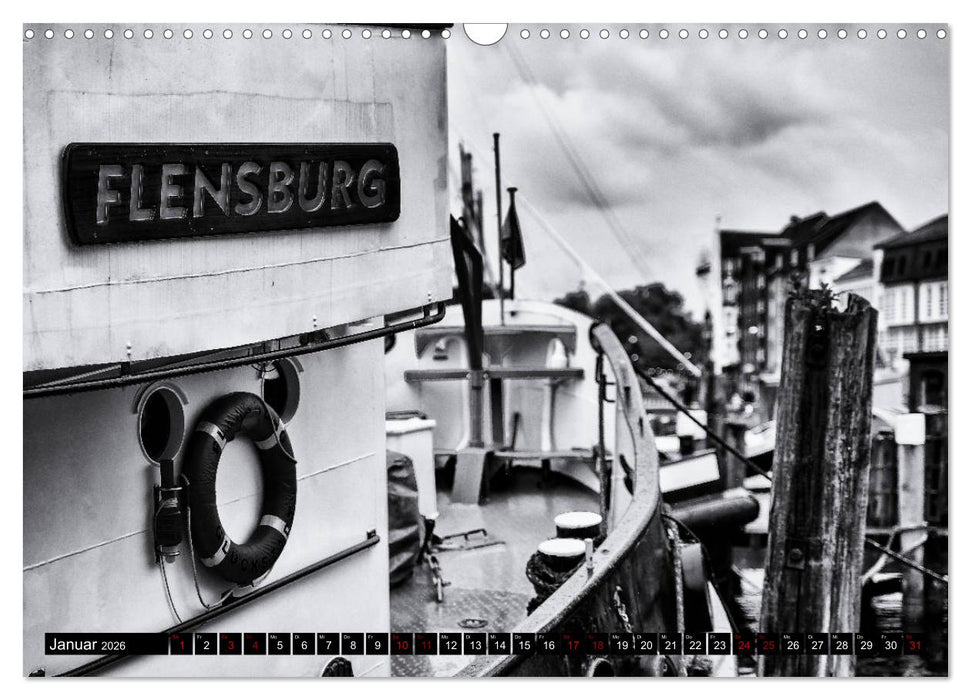 Ein Blick auf Flensburg (CALVENDO Wandkalender 2026)
