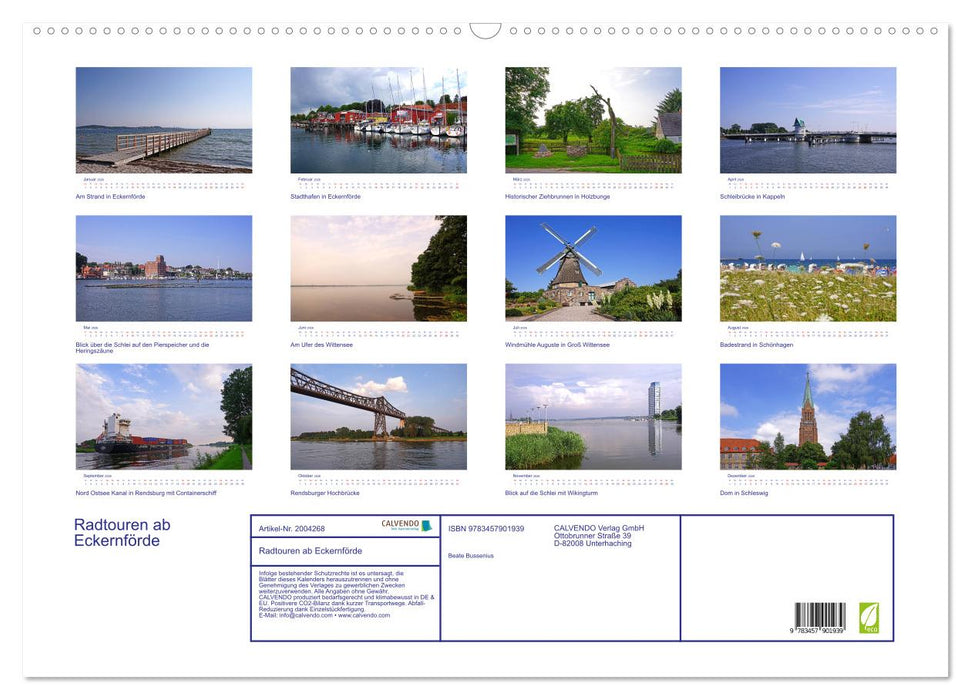 Radtouren ab Eckernförde (CALVENDO Wandkalender 2026)