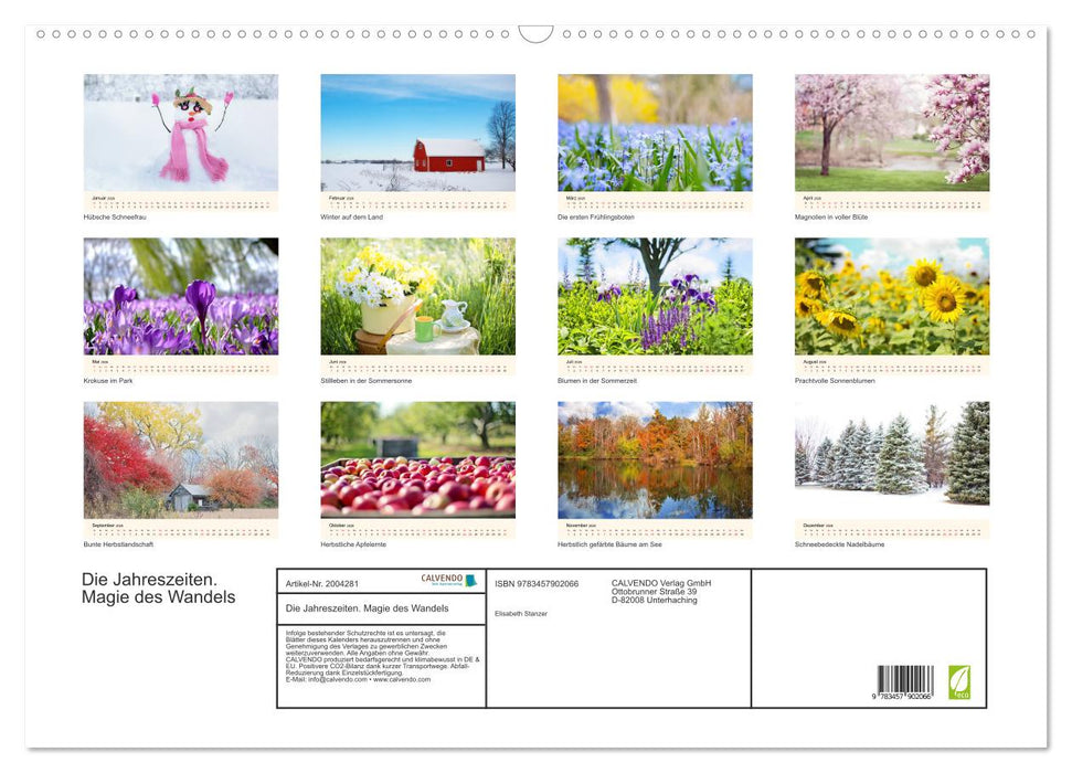 Die Jahreszeiten. Magie des Wandels (CALVENDO Wandkalender 2026)