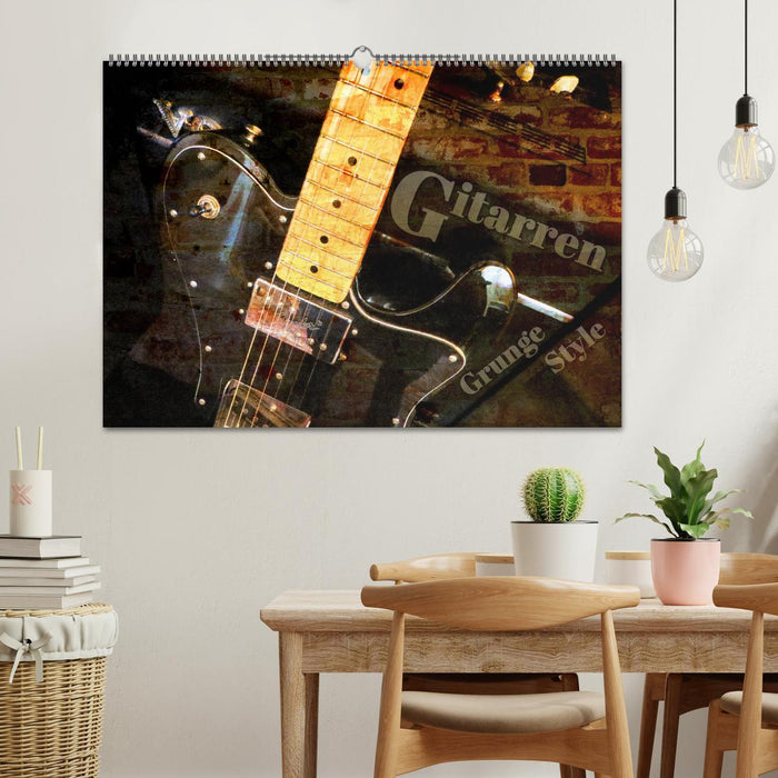 Gitarren - Grunge Style (CALVENDO Wandkalender 2026)