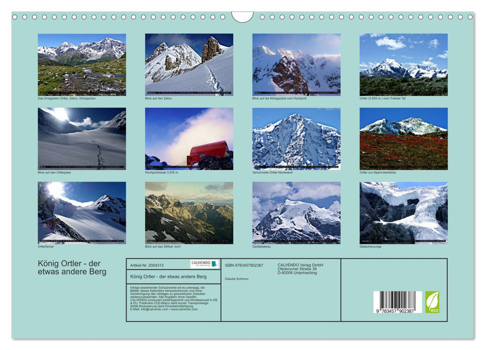 König Ortler - der etwas andere Berg (CALVENDO Wandkalender 2026)