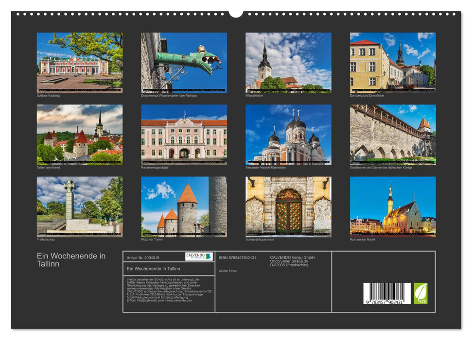 Ein Wochenende in Tallinn (CALVENDO Premium Wandkalender 2026)