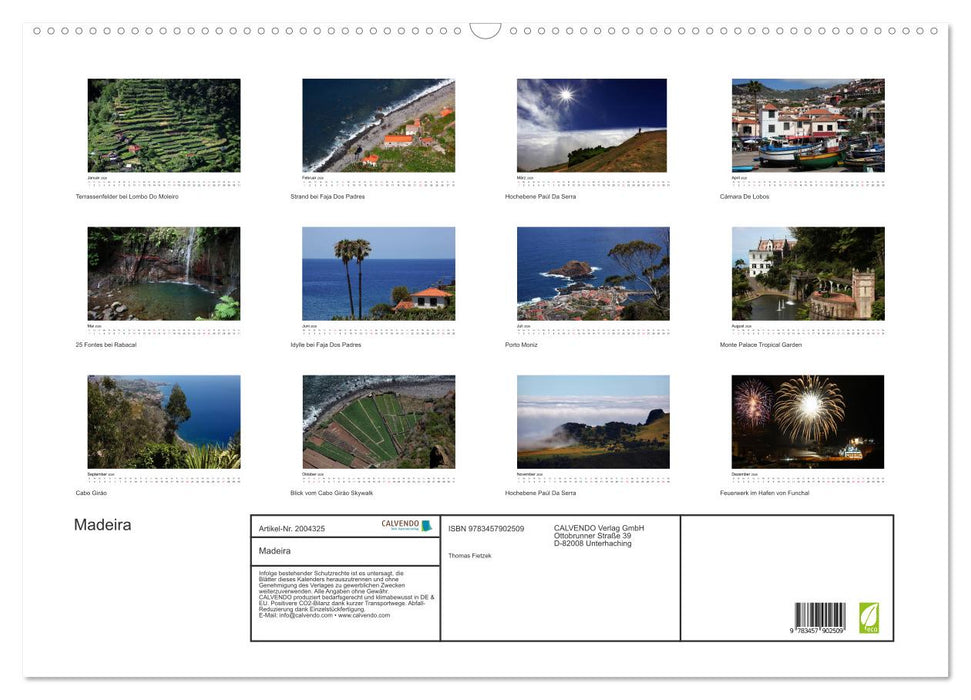 Madeira (CALVENDO Wandkalender 2026)