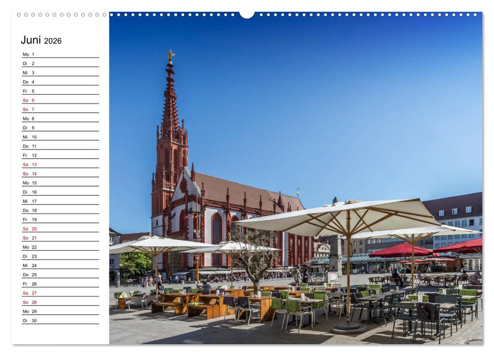 WÜRZBURG Historisches Stadtherz (CALVENDO Wandkalender 2026)