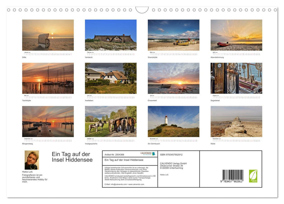 Ein Tag auf der Insel Hiddensee (CALVENDO Wandkalender 2026)