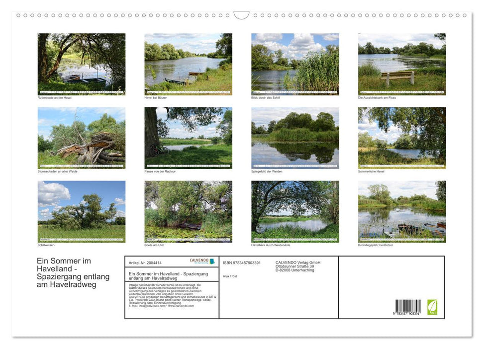 Ein Sommer im Havelland - Spaziergang entlang am Havelradweg (CALVENDO Wandkalender 2026)