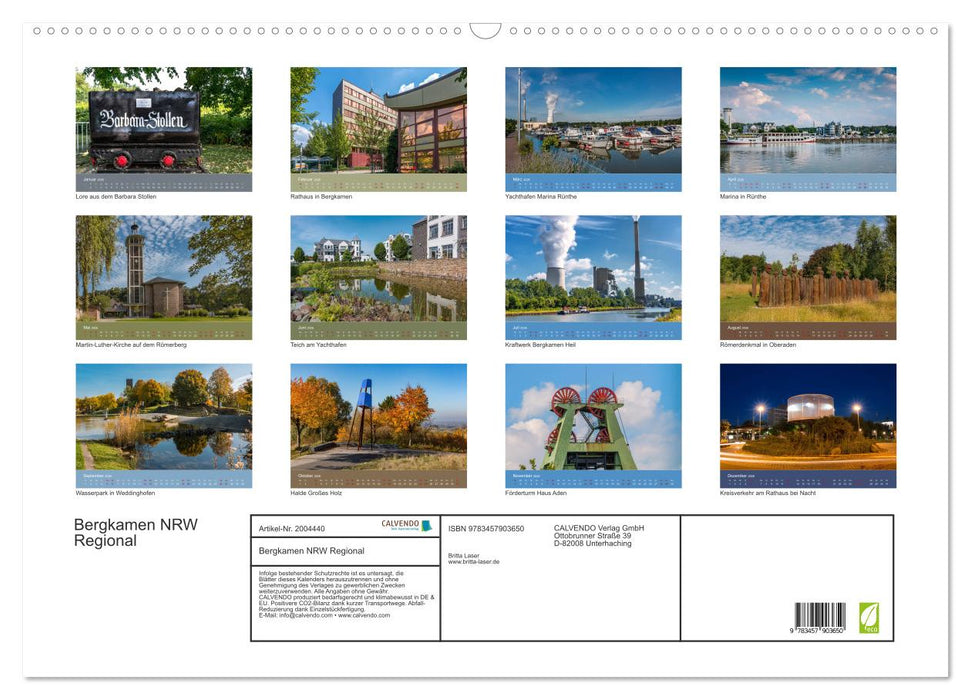 Bergkamen NRW Regional (CALVENDO Wandkalender 2026)