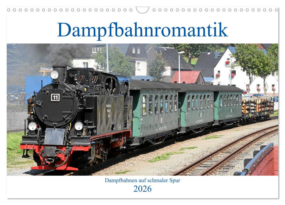 Dampfbahnromantik - Dampfbahnen auf schmaler Spur (CALVENDO Wandkalender 2026)