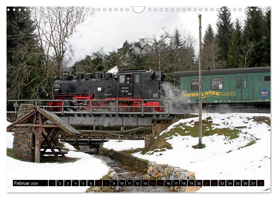 Dampfbahnromantik - Dampfbahnen auf schmaler Spur (CALVENDO Wandkalender 2026)