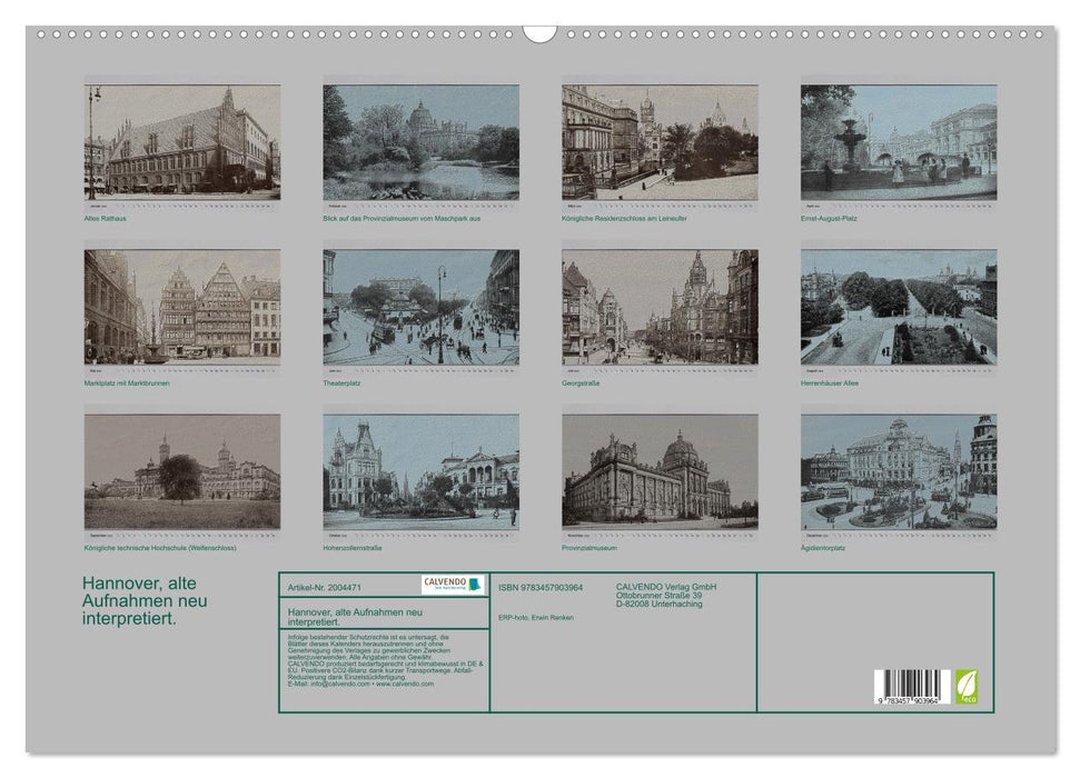 Hannover, alte Aufnahmen neu interpretiert. (CALVENDO Wandkalender 2026)