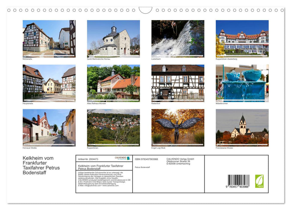 Kelkheim vom Frankfurter Taxifahrer Petrus Bodenstaff (CALVENDO Wandkalender 2026)