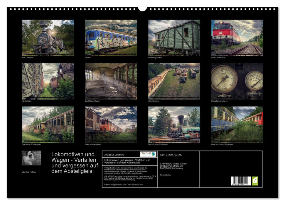 Lokomotiven und Wagen - Verfallen und vergessen auf dem Abstellgleis (CALVENDO Wandkalender 2026)