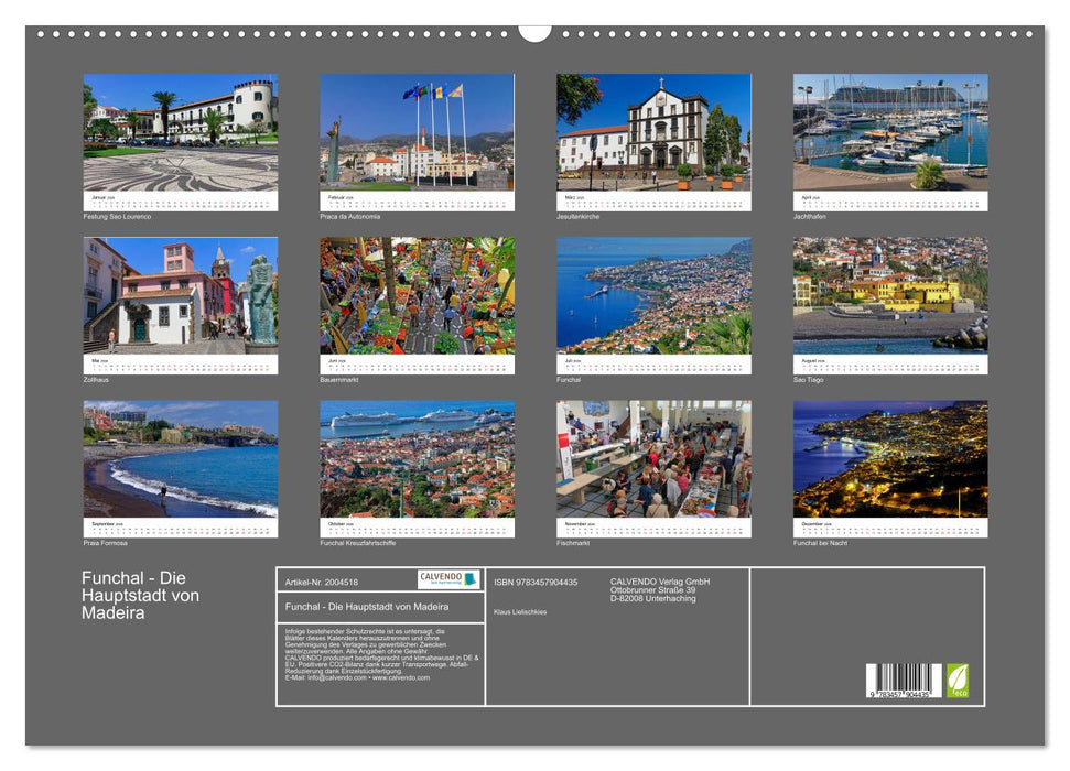 Funchal - Die Hauptstadt von Madeira (CALVENDO Wandkalender 2026)