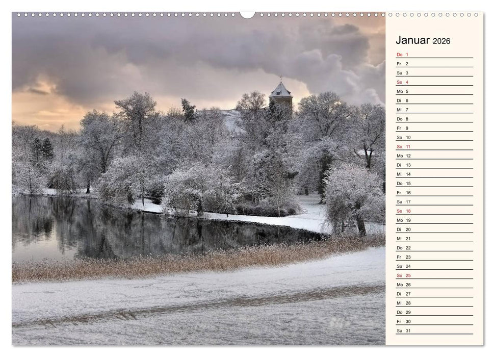 Schlösser der Niederlausitz (CALVENDO Wandkalender 2026)
