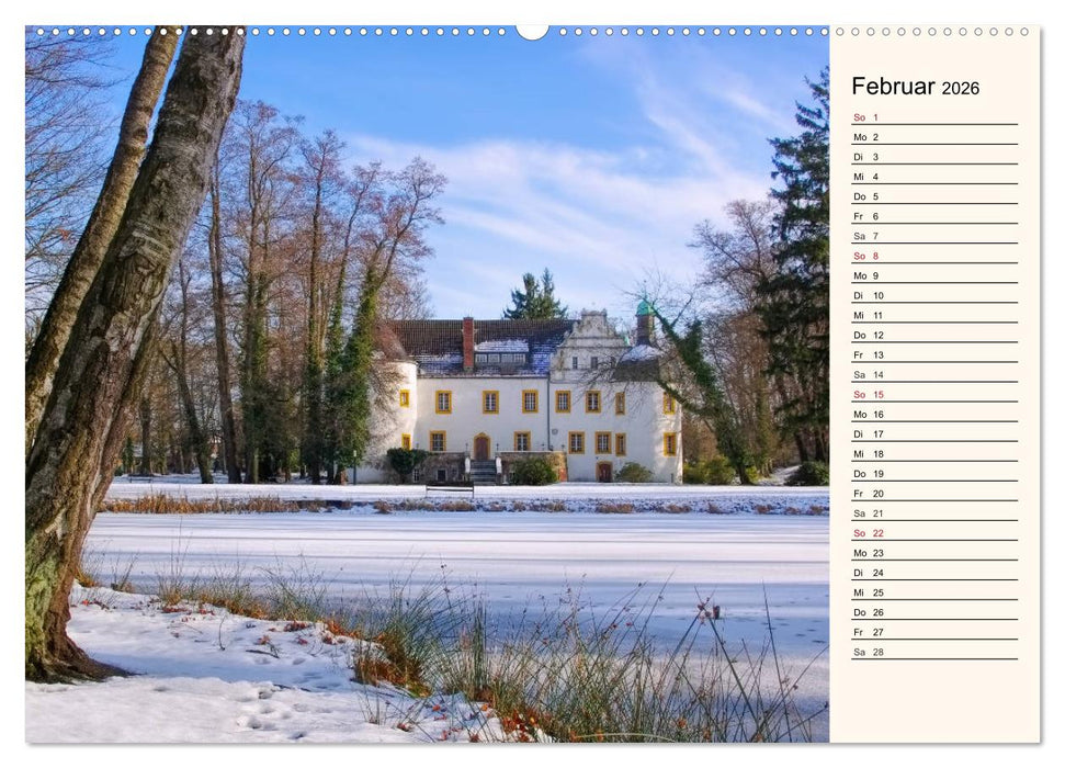 Schlösser der Niederlausitz (CALVENDO Wandkalender 2026)