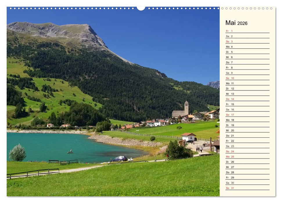 Vinschgau - Die Sonnenseite Südtirols (CALVENDO Wandkalender 2026)